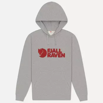 Мужская толстовка Fjallraven Logo Hoodie, цвет серый, размер XL