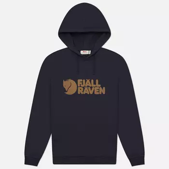 Мужская толстовка Fjallraven Logo Hoodie, цвет синий, размер S