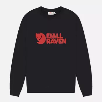 Мужская толстовка Fjallraven Logo Sweater, цвет чёрный, размер XXL