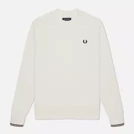 Мужская толстовка Fred Perry Crew Neck, цвет белый, размер M
