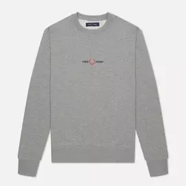 Мужская толстовка Fred Perry Embroidered Logo, цвет серый, размер S