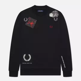 Мужская толстовка Fred Perry Graphic Applique, цвет чёрный, размер XXL
