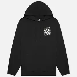 Мужская толстовка Fred Perry x Raf Simons Detail Printed Patch Hoodie, цвет чёрный, размер L