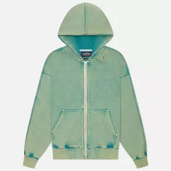 Мужская толстовка FrizmWORKS Vintage Dyeing Hoodie Zip Up Parka, цвет зелёный, размер M