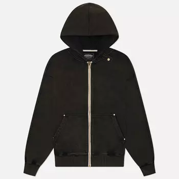 Мужская толстовка FrizmWORKS Vintage Dyeing Hoodie Zip Up Parka, цвет чёрный, размер M