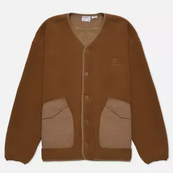 Мужская толстовка Gramicci Boa Fleece Cardigan, цвет коричневый, размер S