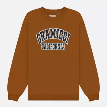Мужская толстовка Gramicci Logo Gramicci California, цвет жёлтый, размер S