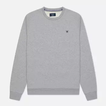 Мужская толстовка Hackett Embroidery London Logo Crew Neck, цвет серый, размер XL