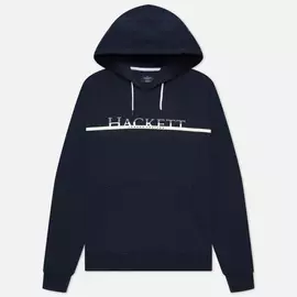 Мужская толстовка Hackett Gradual Logo Print Hoodie, цвет синий, размер M