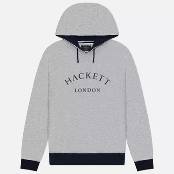 Мужская толстовка Hackett Heritage Essential Hoodie, цвет серый, размер L