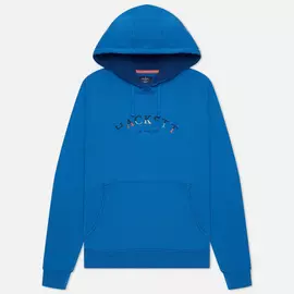 Мужская толстовка Hackett London Color Logo Hoodie, цвет голубой, размер S