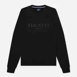 Мужская толстовка Hackett London Logo Crew Neck, цвет чёрный, размер M