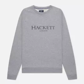 Мужская толстовка Hackett London Logo Crew Neck, цвет серый, размер S
