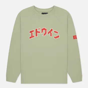 Мужская толстовка Edwin Katakana Retro, цвет зелёный, размер XXL