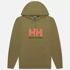 Мужская толстовка Helly Hansen HH Logo Hoodie, цвет оливковый, размер S