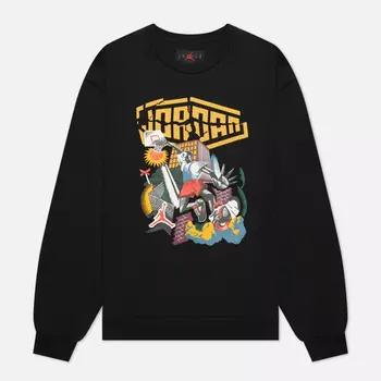 Мужская толстовка Jordan Sport DNA HBR Fleece Crew, цвет чёрный, размер XL