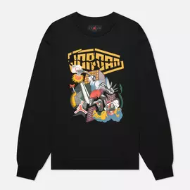 Мужская толстовка Jordan Sport DNA HBR Fleece Crew, цвет чёрный, размер XXL