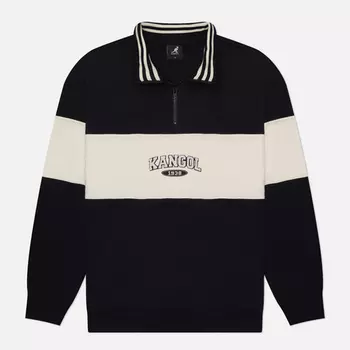 Мужская толстовка Kangol College Half Zip-Up, цвет чёрный, размер S