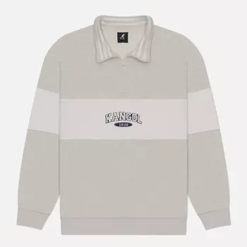 Мужская толстовка Kangol College Half Zip-Up, цвет серый, размер S