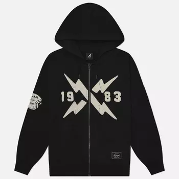 Мужская толстовка Kangol CRS Biker Hoodie Zip-Up, цвет чёрный, размер M
