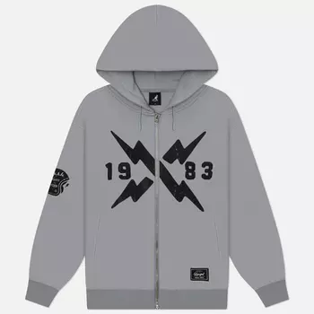 Мужская толстовка Kangol CRS Biker Hoodie Zip-Up, цвет серый, размер M