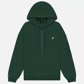 Мужская толстовка Kangol KNGL Pocket Zip-Up, цвет зелёный, размер S