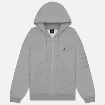 Мужская толстовка Kangol KNGL Pocket Zip-Up, цвет серый, размер S