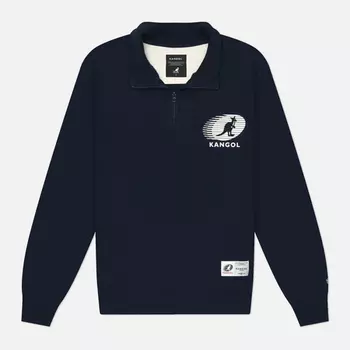 Мужская толстовка Kangol Rush Logo Half-Zip, цвет синий, размер XL