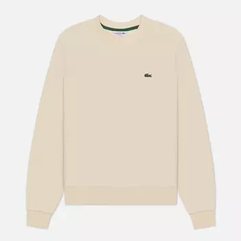 Мужская толстовка Lacoste Brushed Fleece Crew Neck, цвет бежевый, размер S