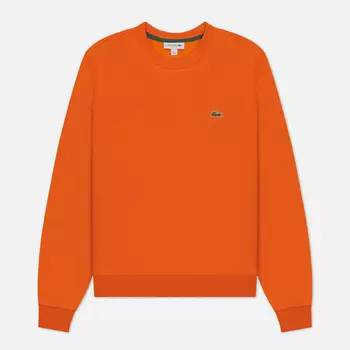 Мужская толстовка Lacoste Brushed Fleece Crew Neck, цвет оранжевый, размер S