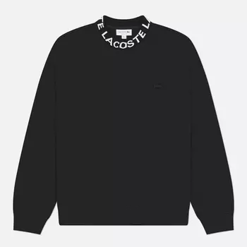 Мужская толстовка Lacoste Jacquard Branded Jersey, цвет чёрный, размер XXL