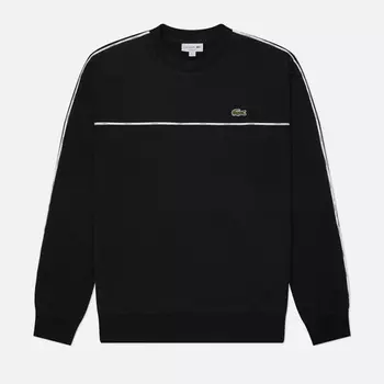 Мужская толстовка Lacoste Logo Trim Fleece, цвет чёрный, размер L