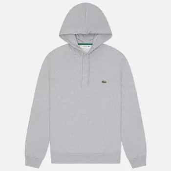 Мужская толстовка Lacoste Organic Cotton Hoodie Classic Fit, цвет серый, размер XXL