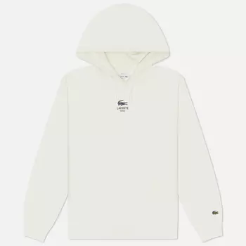 Мужская толстовка Lacoste Printed Hoodie, цвет белый, размер M