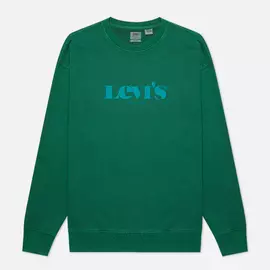 Мужская толстовка Levi's Relaxed Graphic Crew, цвет зелёный, размер XS