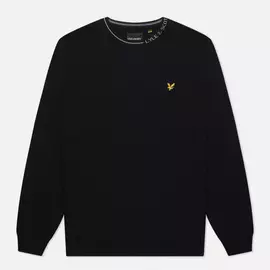 Мужская толстовка Lyle &amp; Scott Branded Ringer Crew Neck, цвет чёрный, размер M