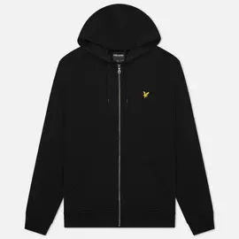 Мужская толстовка Lyle &amp; Scott Zip Through Hoodie, цвет чёрный, размер XXS