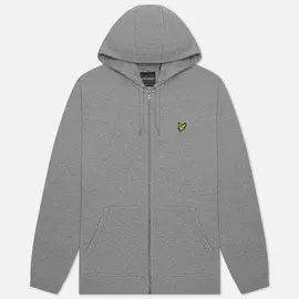 Мужская толстовка Lyle &amp; Scott Zip Through Hoodie, цвет серый, размер XS