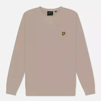Мужская толстовка Lyle & Scott Crew Neck Regular Fit, цвет бежевый, размер L