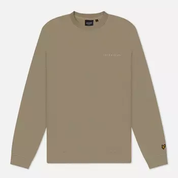 Мужская толстовка Lyle & Scott Embroidered Crew Neck, цвет бежевый, размер S