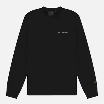 Мужская толстовка Lyle & Scott Embroidered Crew Neck, цвет чёрный, размер S