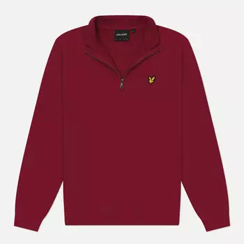 Мужская толстовка Lyle & Scott Loopback 1/4 Zip, цвет бордовый, размер S
