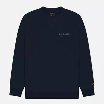 Мужская толстовка Lyle & Scott Loopback Embroidered Crew Neck, цвет синий, размер XXL