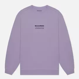 Мужская толстовка maharishi Organic Crew Military Type Embroidery, цвет фиолетовый, размер XXL