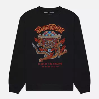 Мужская толстовка maharishi x Tashi Mannox Abundance Dragon Crew Neck, цвет чёрный, размер XXL