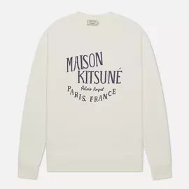 Мужская толстовка Maison Kitsune Palais Royal Classic Crew Neck, цвет бежевый, размер S