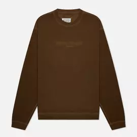 Мужская толстовка Maison Margiela Classic Embroidered Text Logo Crew Neck, цвет оливковый, размер 56