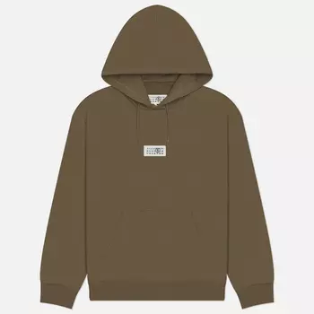 Мужская толстовка Maison Margiela MM6 Birka Logo Numbers Hoodie, цвет оливковый, размер S