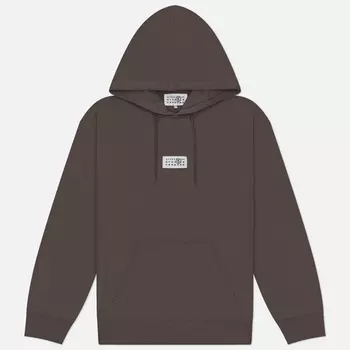 Мужская толстовка Maison Margiela MM6 Birka Logo Numbers Hoodie, цвет коричневый, размер S