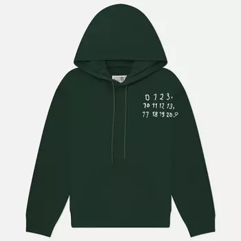 Мужская толстовка Maison Margiela MM6 Numeric Artwork Hoodie, цвет зелёный, размер S